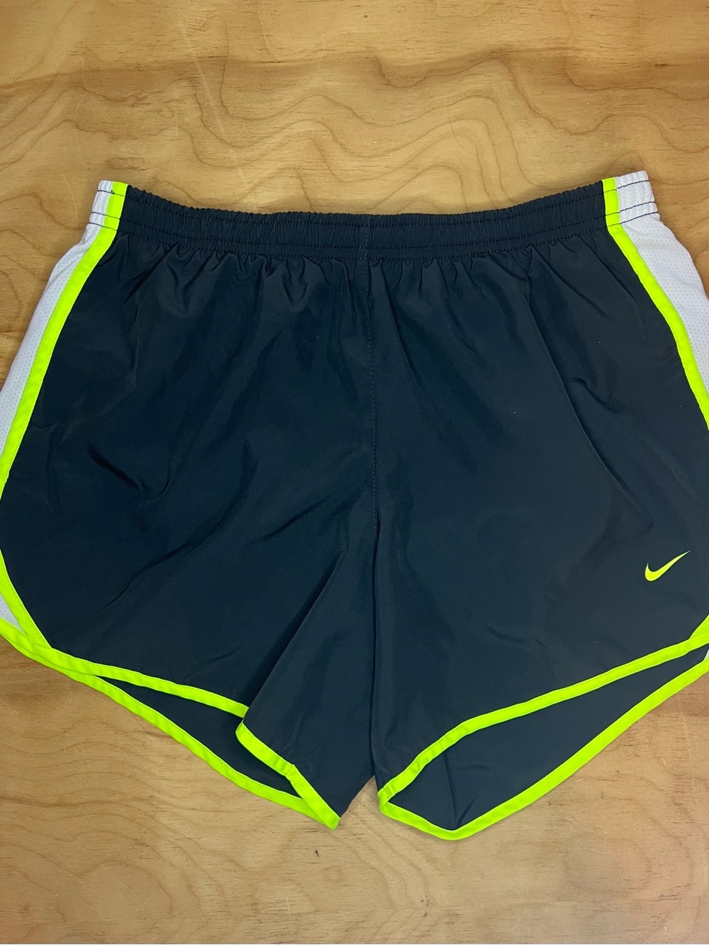 Nike Tempo Black, Neon Green Shorts